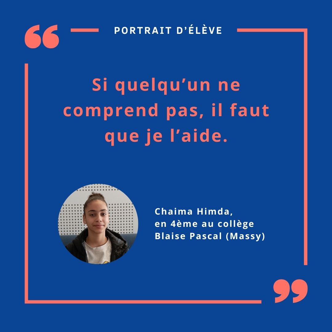 Portrait d'élève - Chaima