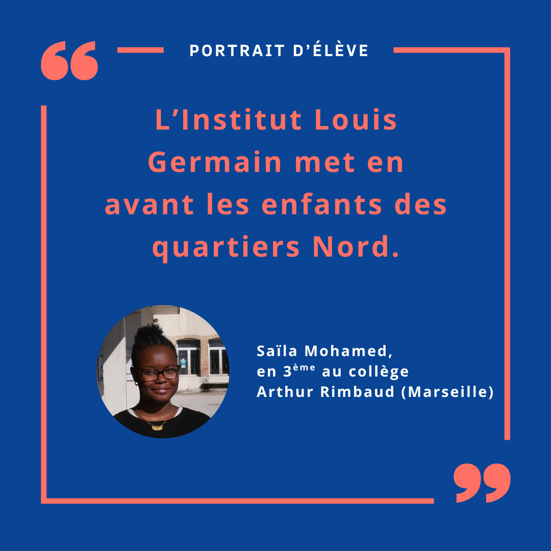 Saïla, élève Institut Louis Germain