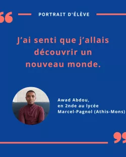 Awad, élève Institut Louis Germain