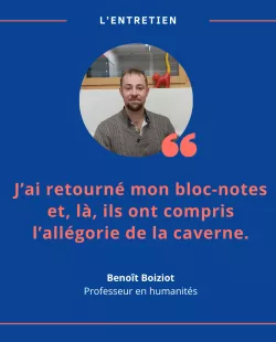 Benoît Boiziot, professeur en humanités