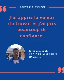 Idris, élève Institut Louis Germain