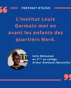 Saïla, élève Institut Louis Germain